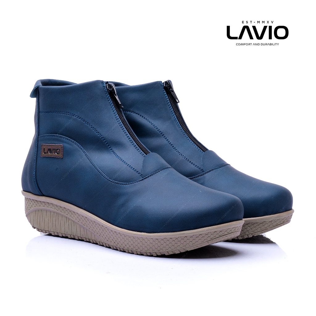 Sepatu Sneakers Boots Wanita Cewe Keren Korea Kekinian Lavio Vanilla Original