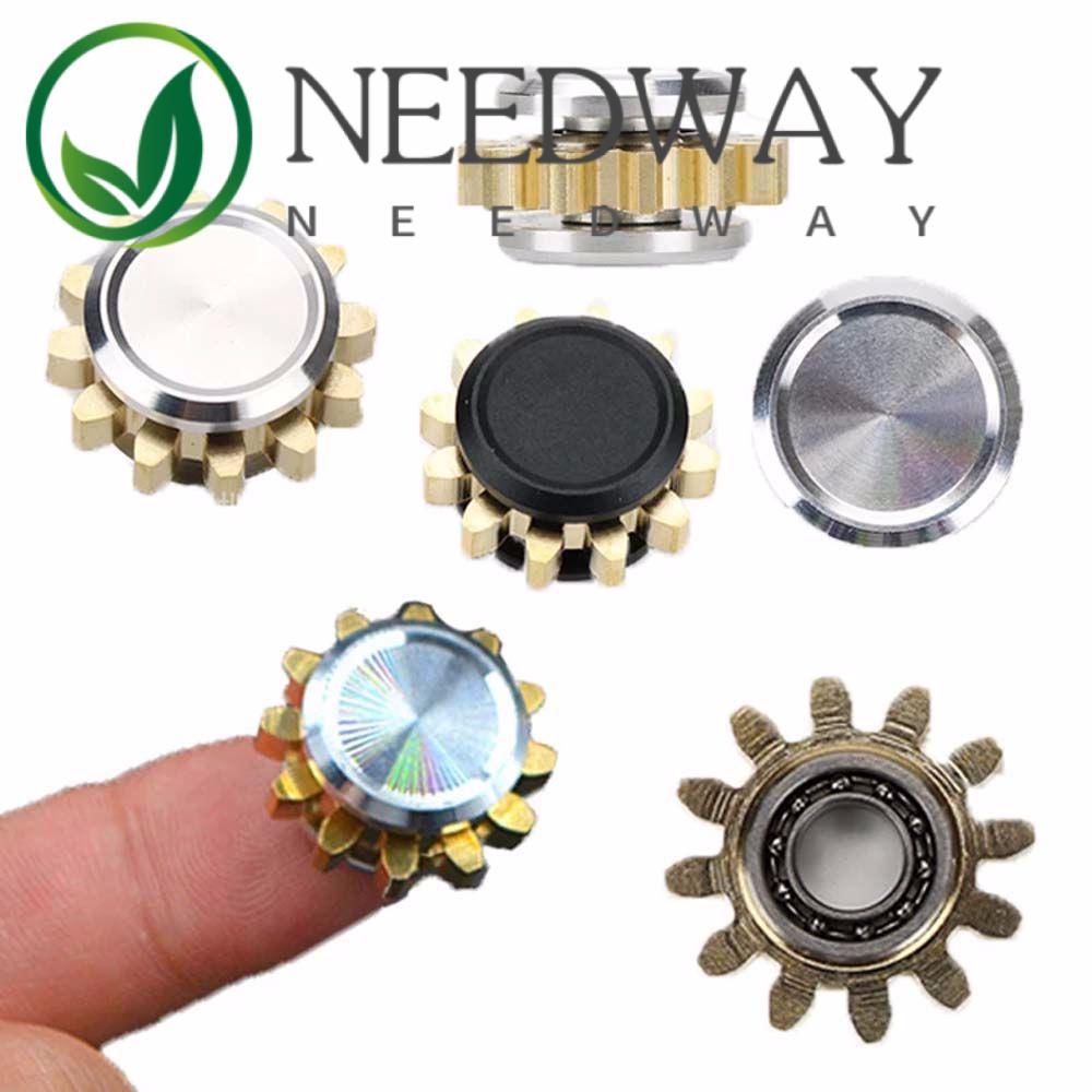 Needway Mini Metal Gear Gyroscope Stress Relief Antistress Mainan Tangan Fidget Spinner Hadiah Dewasa Spinning Top Fingertip Spinner Spinning Toy Sliver Black Gyroscope