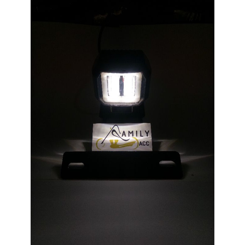 Breket lampu plat nomor rx king + lampu tembak daymaker mini kotak Rx King New RXK