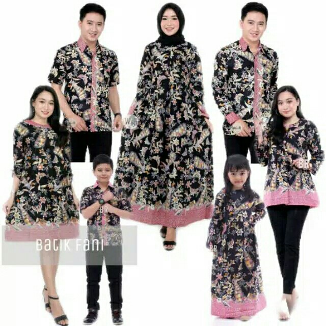Batik Couple Keluarga Sania Ruffle Ori Ndoro Jowi Dnt Mataram