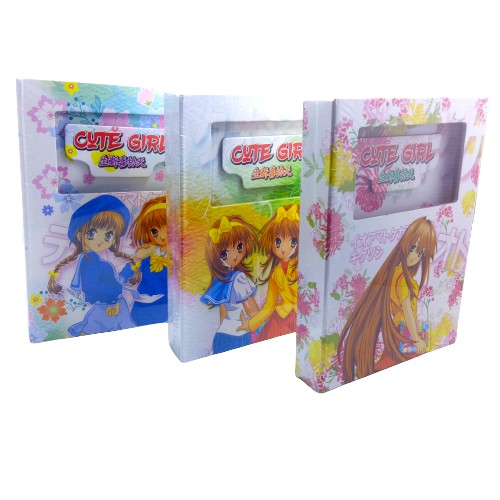 Kiky Buku Diary Kunci Dengan Kunci & Gembok A6 doraemon princess - Notebook Anak Lucu