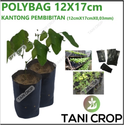 Plastik Polibag Polybag Tanaman 12x17cm 200 Lembar/pack TERMURAH