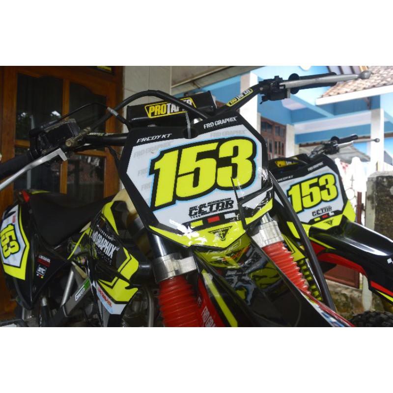Decal Custome tebal oracal hijau stabilo/kuning stabilo Klx Crf dll