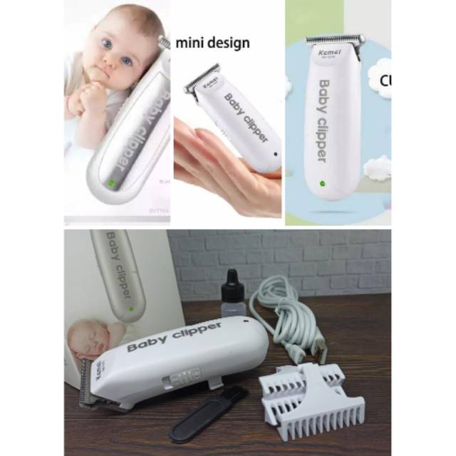 alat cukur rambut bayi mesin halus senyap cukuran baby Clipper kemei km 1319