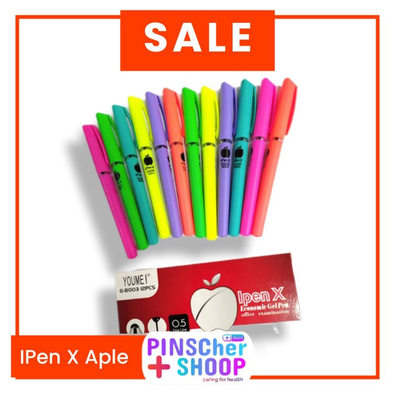 Pulpen Gel Balpoint Gel Warna Warni IMax Ipen (12 Pcs) Per Pack