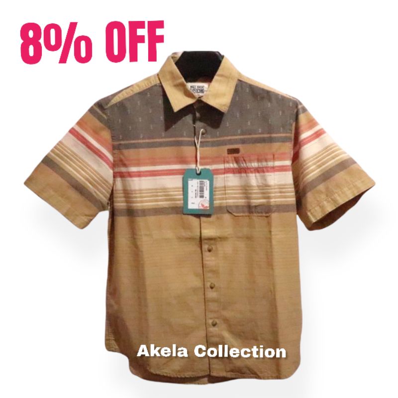 Kemeja Pria M-GEE Regular Lengan Pendek Kuning Original