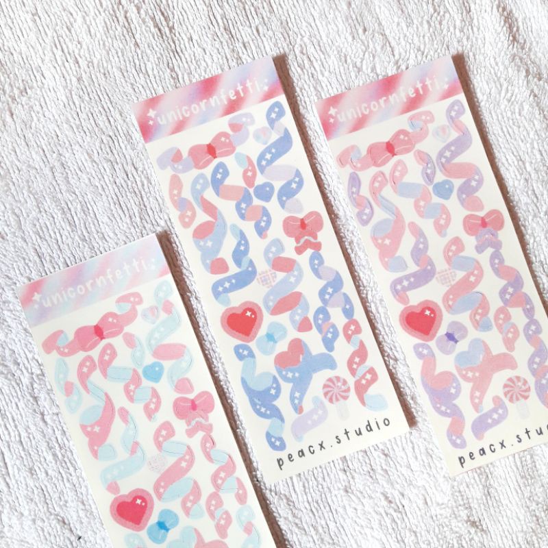 

unicornfetti sticker sheet by peacx.studio