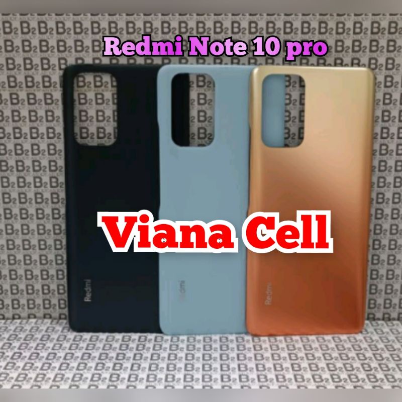 backdoor xiaomi redmi note 10 pro casing tutup belakang baterai ori