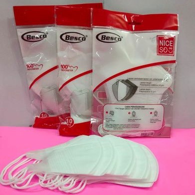 Masker Duckbill Dewasa Protevtive Face mask 10pcs BESCO