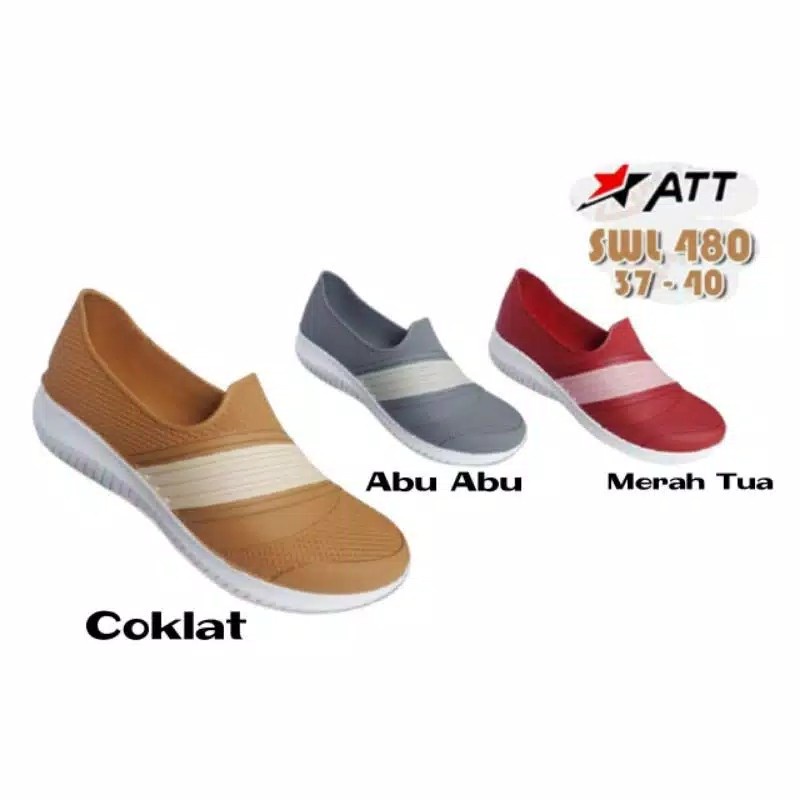 SEPATU KARET ATT SWL 480 SLIP ON WANITA DEWASA