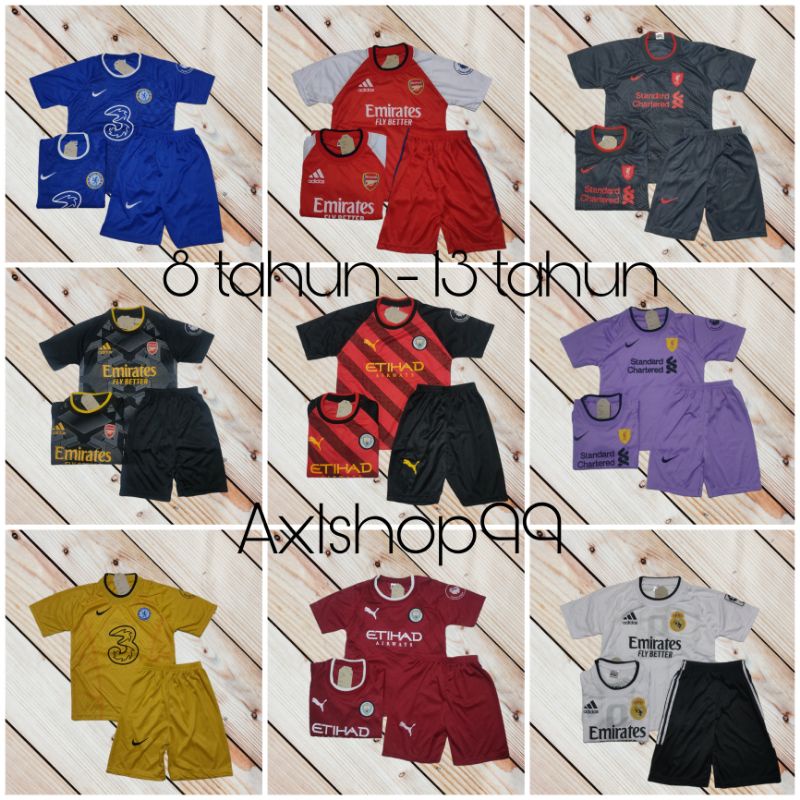 STELAN BAJU BOLA ANAK UMUR 8 TAHUN - 13TAHUN