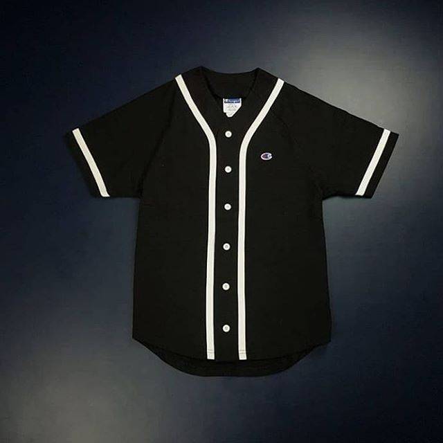 champion baseball jersey black