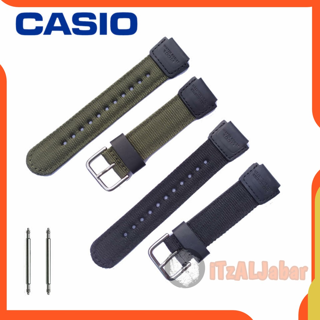 Tali jam tangan Casio SGW400 Nylon Leather strap 18 mm Tali jam Casio SGW 400