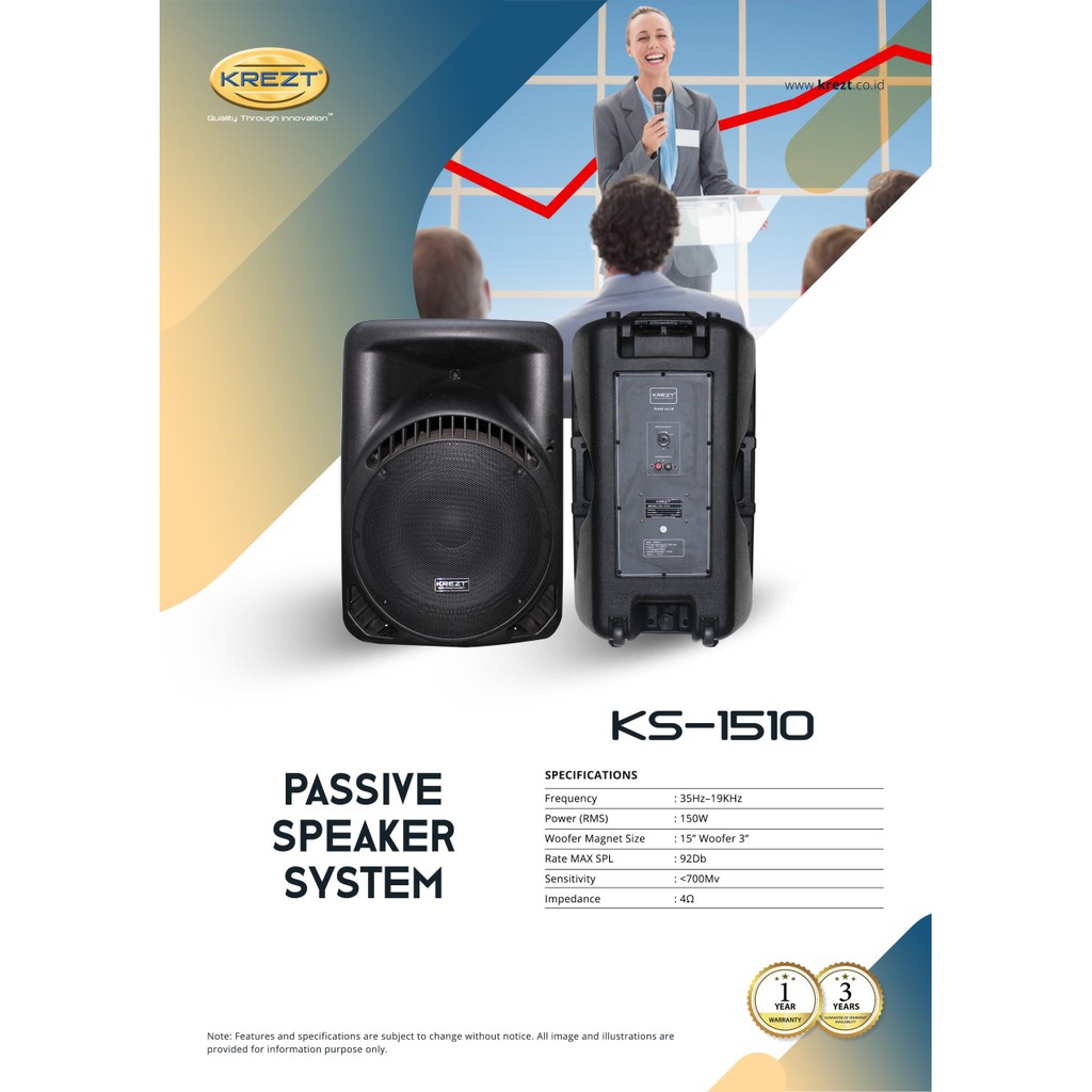 PASSIVE SPEAKER KREZT KS-1510