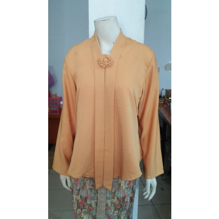 (P92/100) Kebaya floy TANGAN PANJANG kutubaru std-jumbo busui kartini KeroncongBusana (PJG)-Kuning Gold