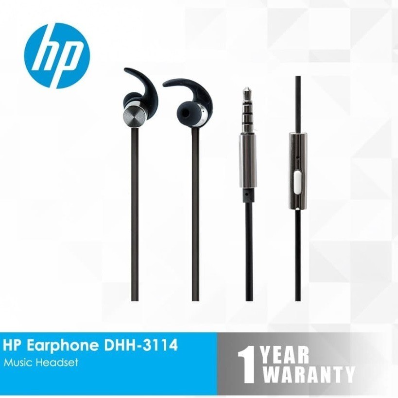 HP Earphone DHH-3114 Full Metal Sporty - Headset HP with Mic Original