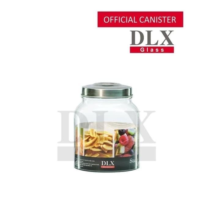 Dlx Manise 2 Toples Kaca Besar kerupuk pesta 10 liter 9,5 Lt Surabaya