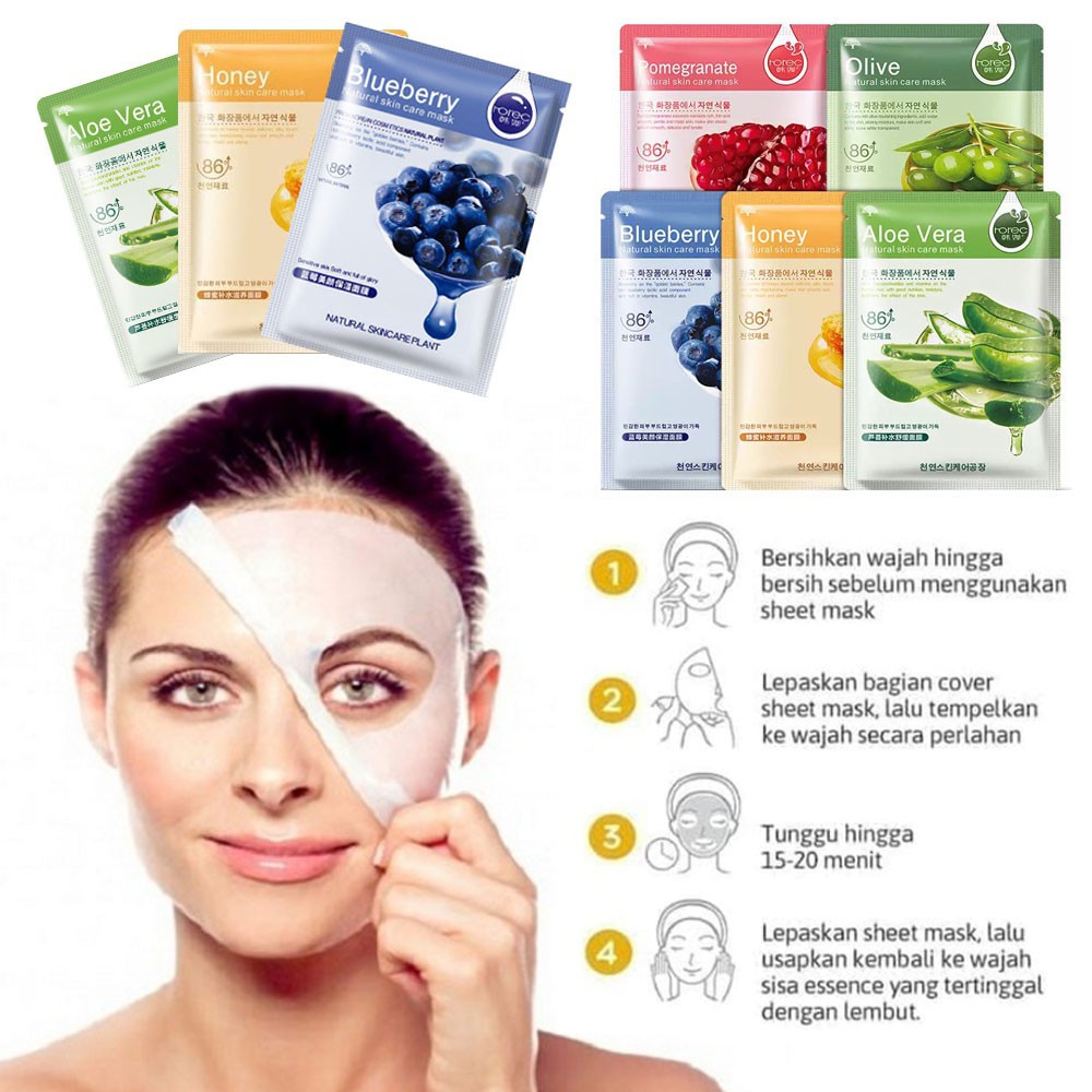 ROREC / HCHANA NATURAL SKIN CARE MASK MASKER SHEET &amp; ROREC SNAIL MASK / MASK SHEET