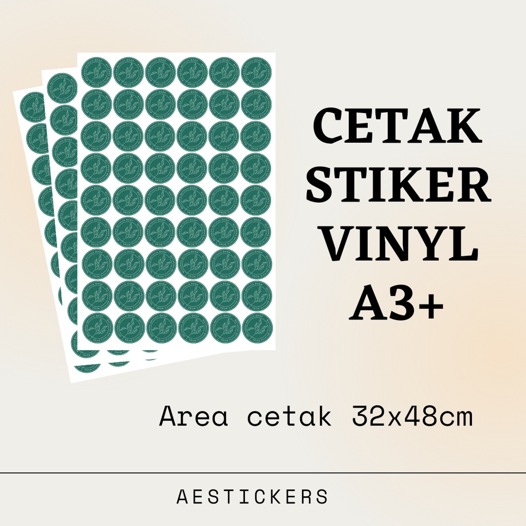 

Cetak Sticker/Stiker Vinyl Glossy/Matte Lembaran
