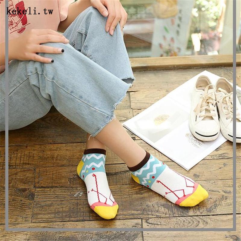  Kaos  Kaki  Mid Cut Motif Kartun Jepang  Untuk Wanita 