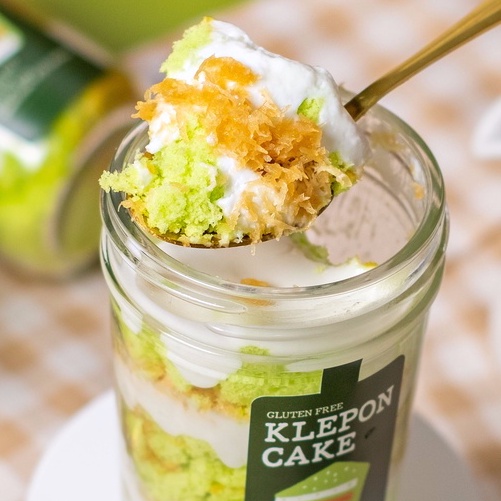 

Gluten Free Klepon Cake Dessert Jar | Healthy, Less Sugar, Soy Free, Low Calorie Cake