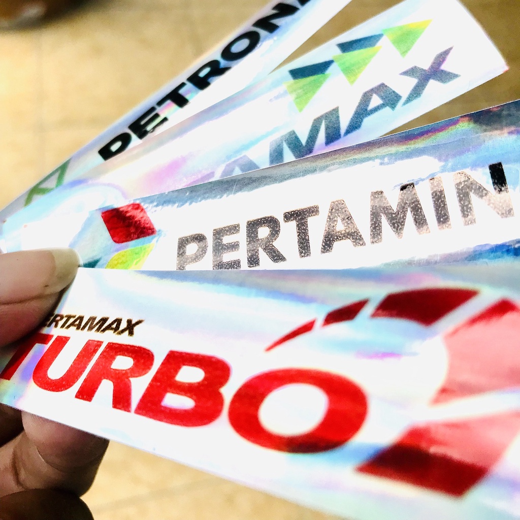 Stiker Hologram Pertamina Petronas Pertamax Turbo Bijian Anti Air