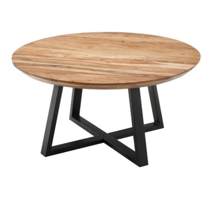 Kayu Top Table Kayu Bulat Meja Makan