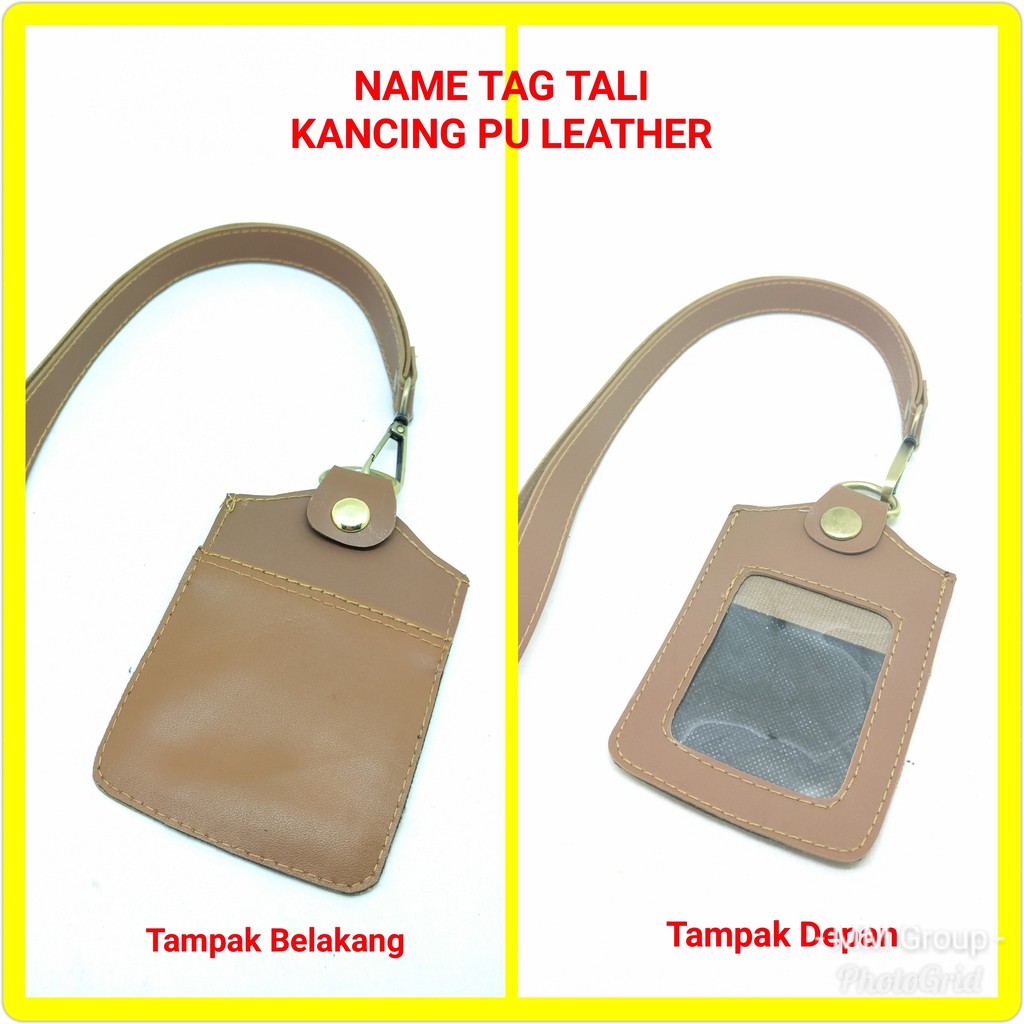 

ID CARD HOLDER PU LEATHER TALI KANCING