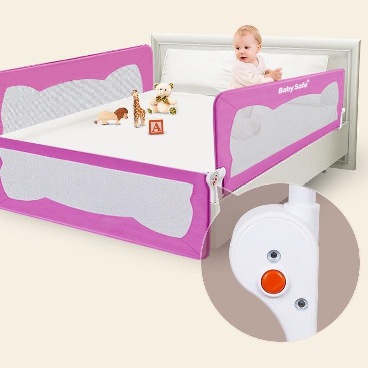 54i# Baby Safe Bedrail 2m / 200cm Pembatas Kasur Anak Pagar Pengaman Ranjang Bayi - Pink Blue Brown