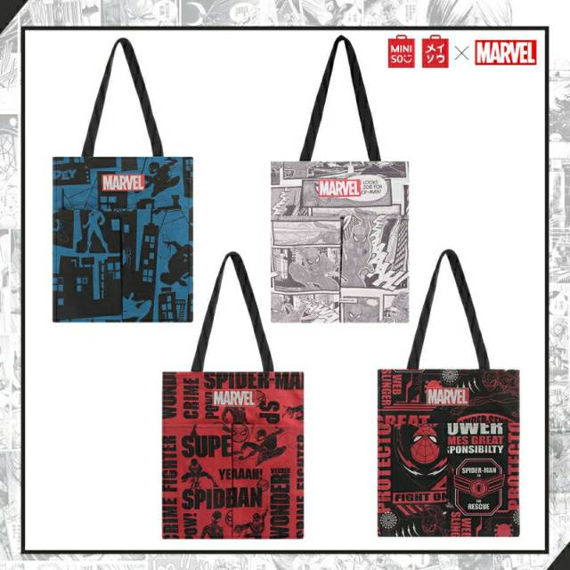 Miniso Totebag Karakter Marvel (2kantong) Rp.129.900,-