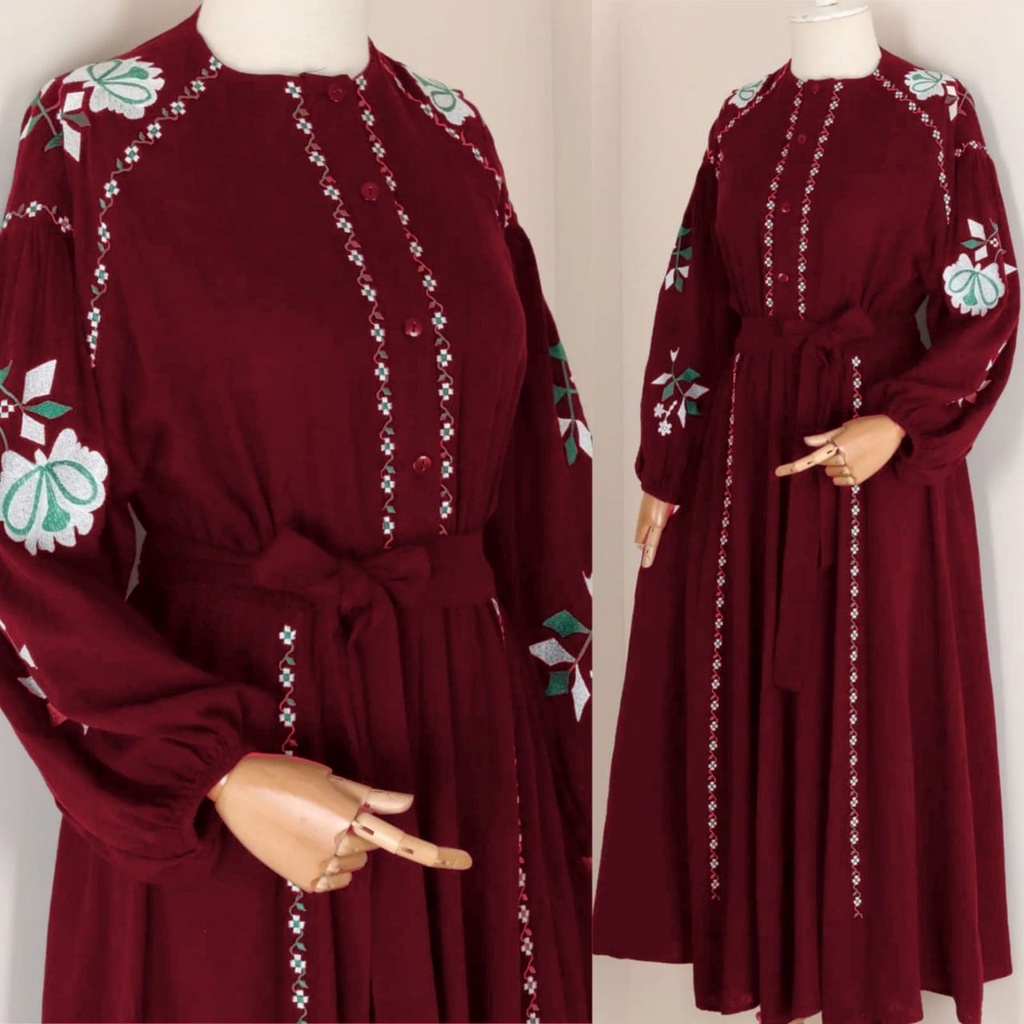 2 UKURAN L XL MAXY MAWARNI FASHION PAKAIAN BUSANA WANITA DRESS MAXI BATWING MR