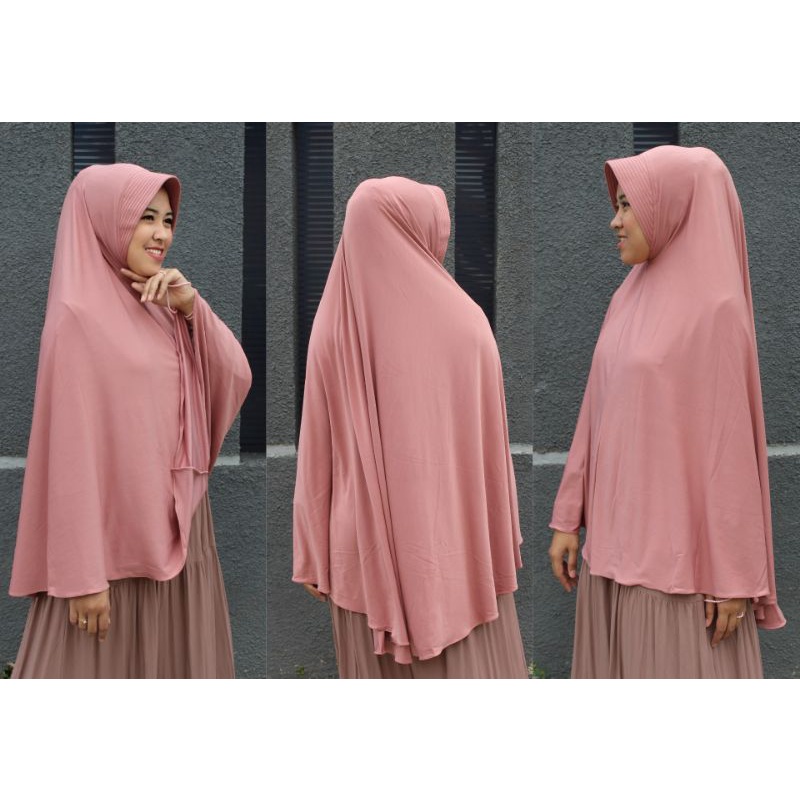 Kerudung Instan Jersey Jumbo Aisyah M, L, XL, XXL , Jilbab Jersey Khimar Jumbo Bergo