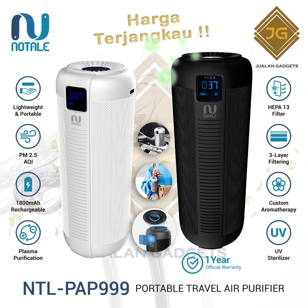 Notale Car Air Purifier UV Travel Series HEPA 13 - Garansi Resmi