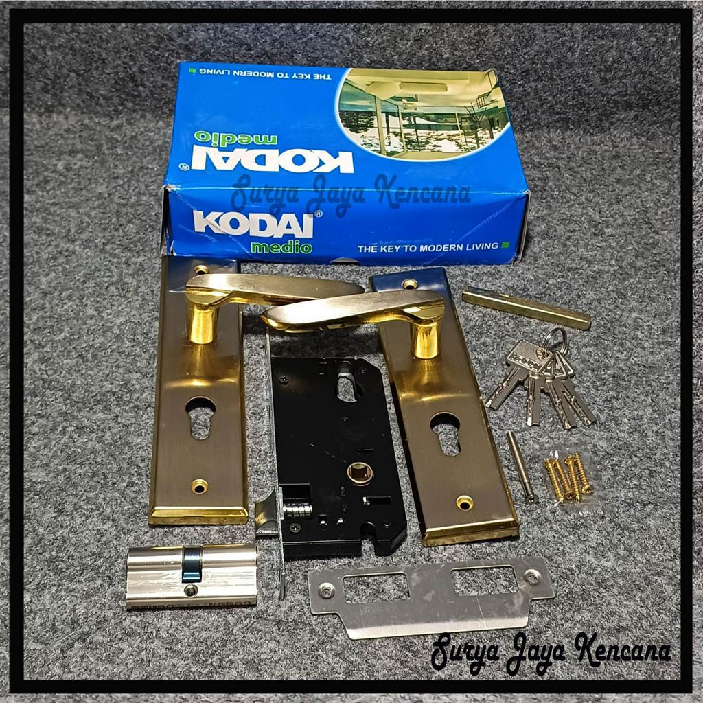 Gagang Pintu Kodai MEDIO / Kunci Pintu Kodai / SET Handle Pintu Kodai Medio