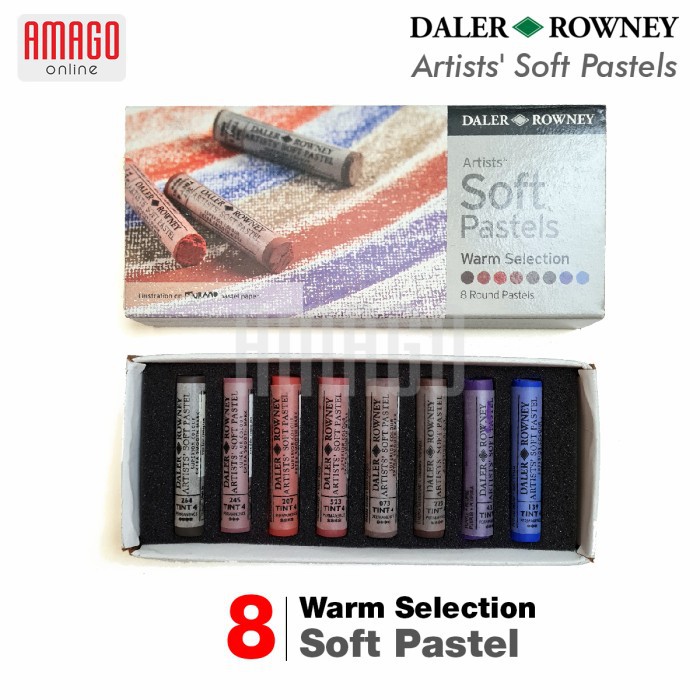 

DALER-ROWNEY Artists Soft Pastels Set - 8 Colours - WARM Selection