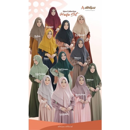 COD Gamis set Haifa by Alhijaz/ Gamis set wanita kekinian