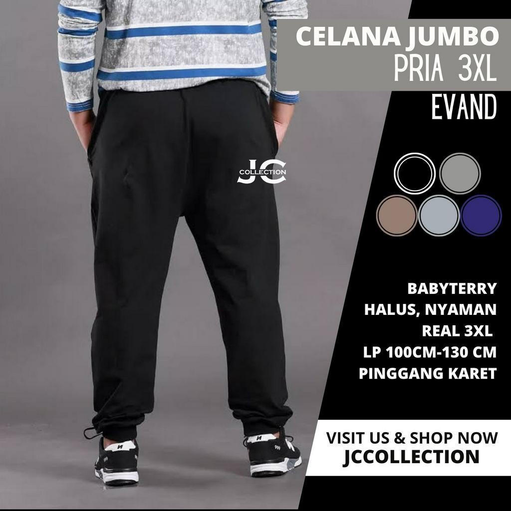 Celana Panjang Jumbo Pria 3XL / Celana Pria Jogger Big Size Polos Felixx - JCCollections