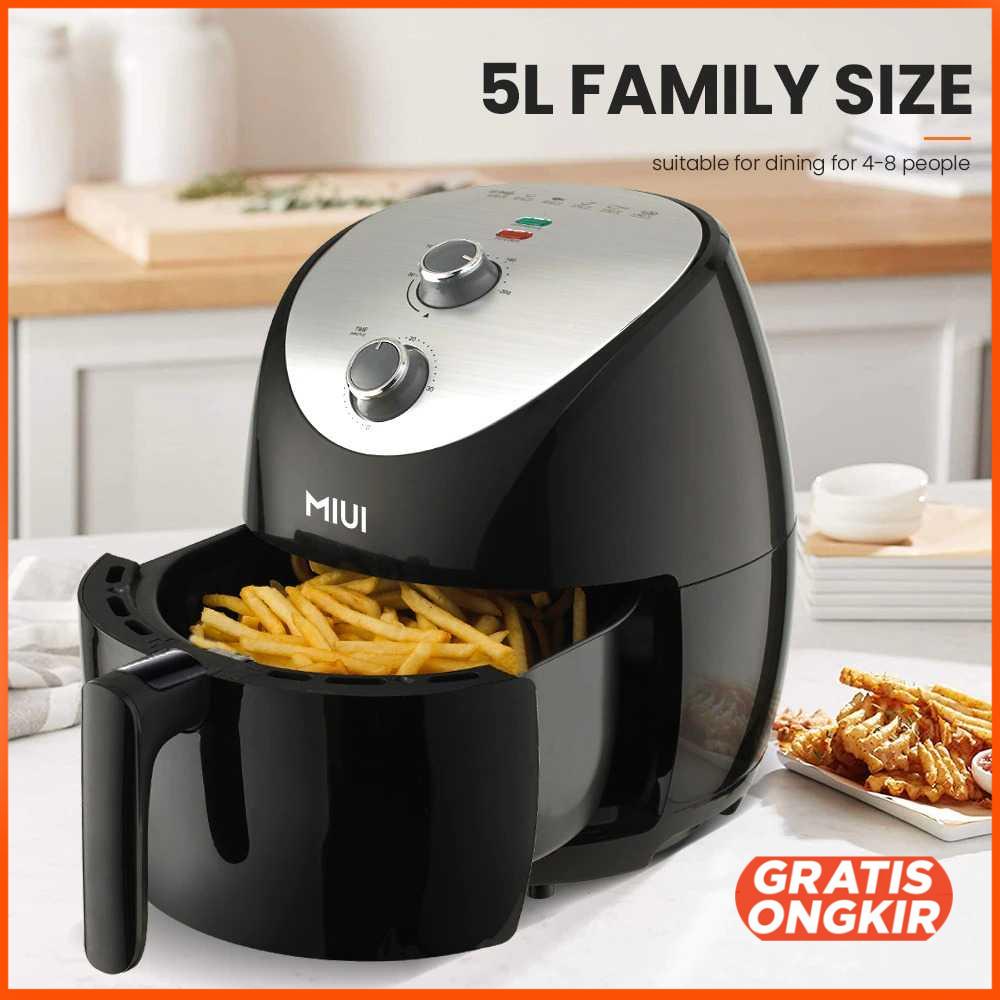 MIUI Air Fryer Mesin Penggoreng Udara 5L Button Version AF-01