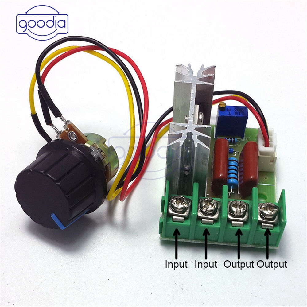 Saklar Regulator Kontrol Kecepatan Motor Potensiometer Tegangan Scr 2000w 50-220v
