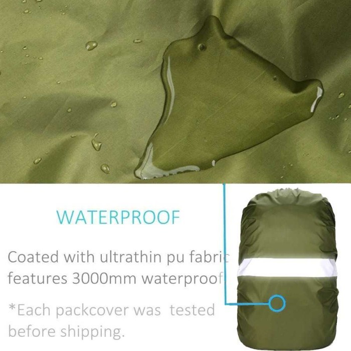 Rain Cover Bag 35L Tas Ransel Backpack with Reflektor Coverbag