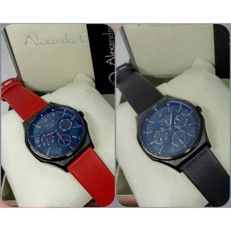Jam Tangan Wanita Alexandre Christie 2A09 AC2A09 AC 2A09 Tali Kulit