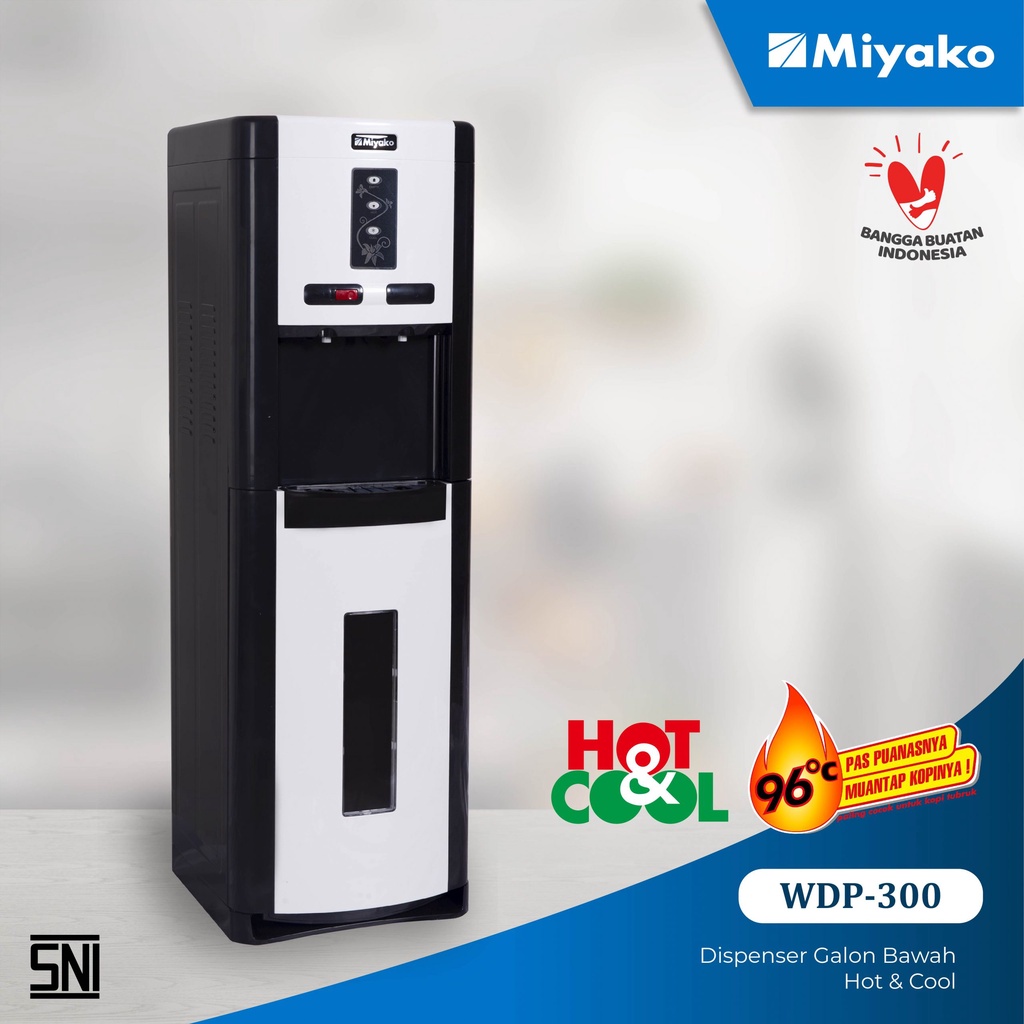 Dispenser Berdiri Galon Bawah Miyako WDP 300 Hot Cool