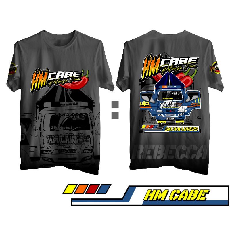 Kaos Truk HM CABE Plastisol Abu Tua