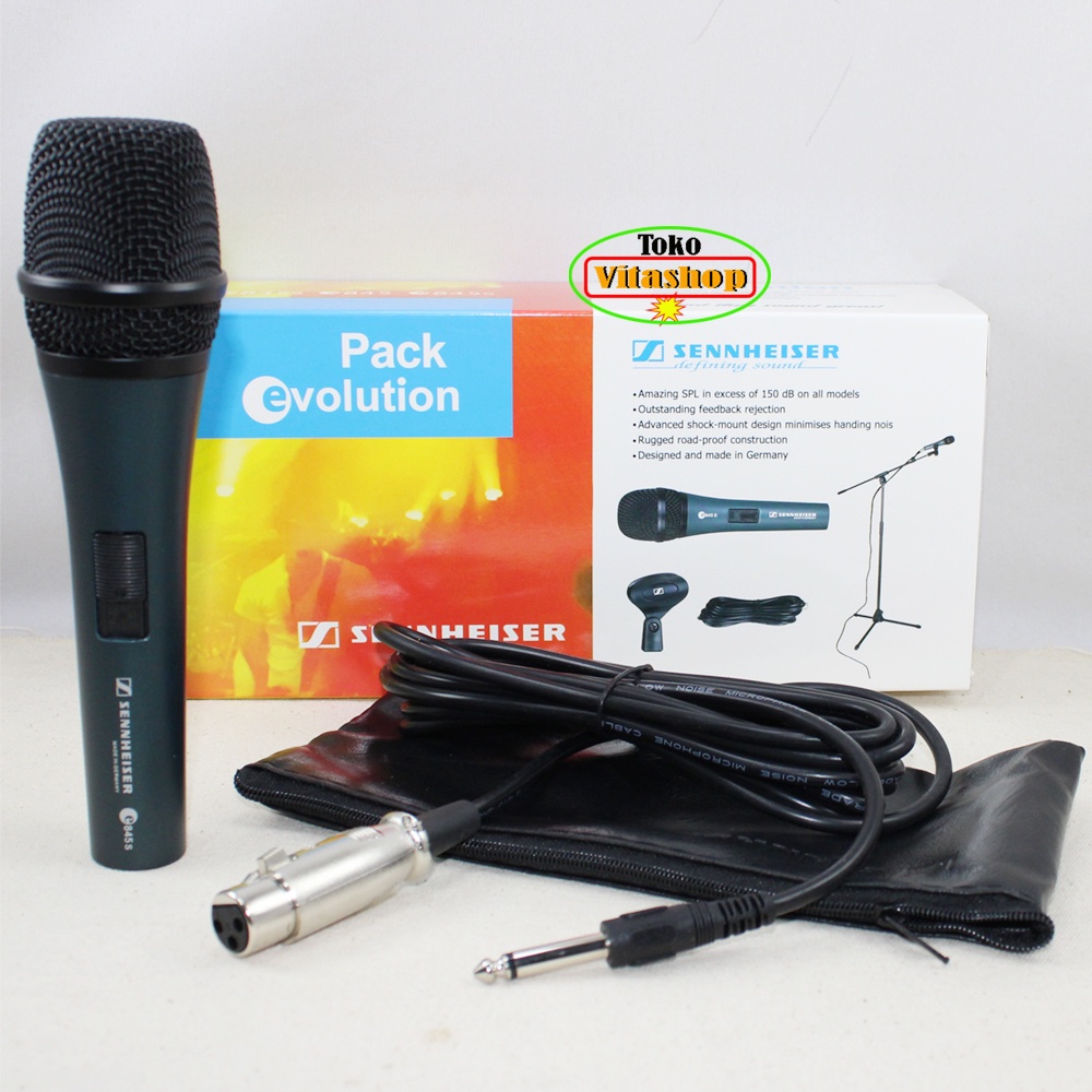 Mic Sennheiser E-845S Microphone Kabel / Mikrofon Vocal Suara Jernih