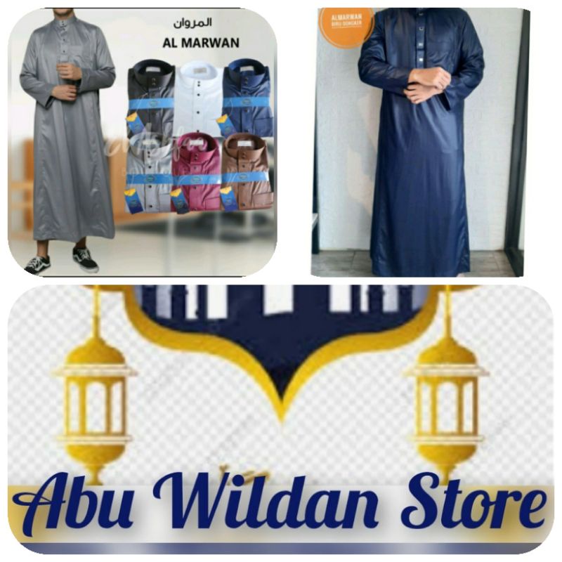 Gamis/Jubah HARAMAIN AL MARWAN NON MANSET KANCING KOTAK