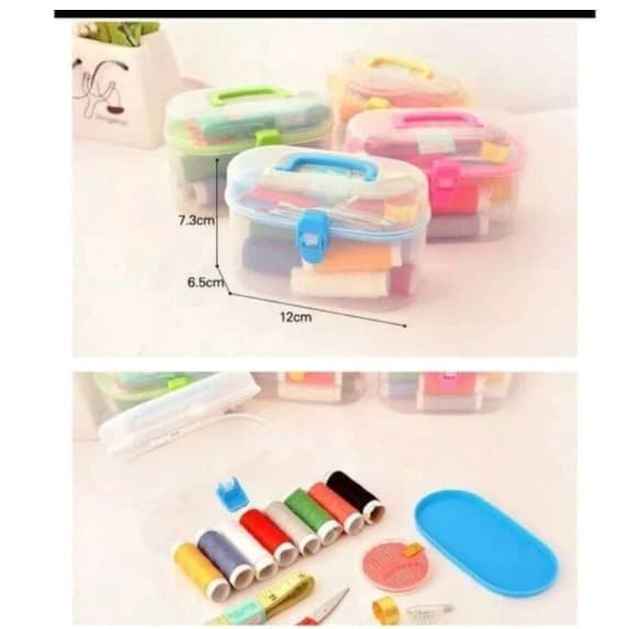 Peralatan Jahit Lengkap 1 Set dengan Box / Mini Sewing Kit