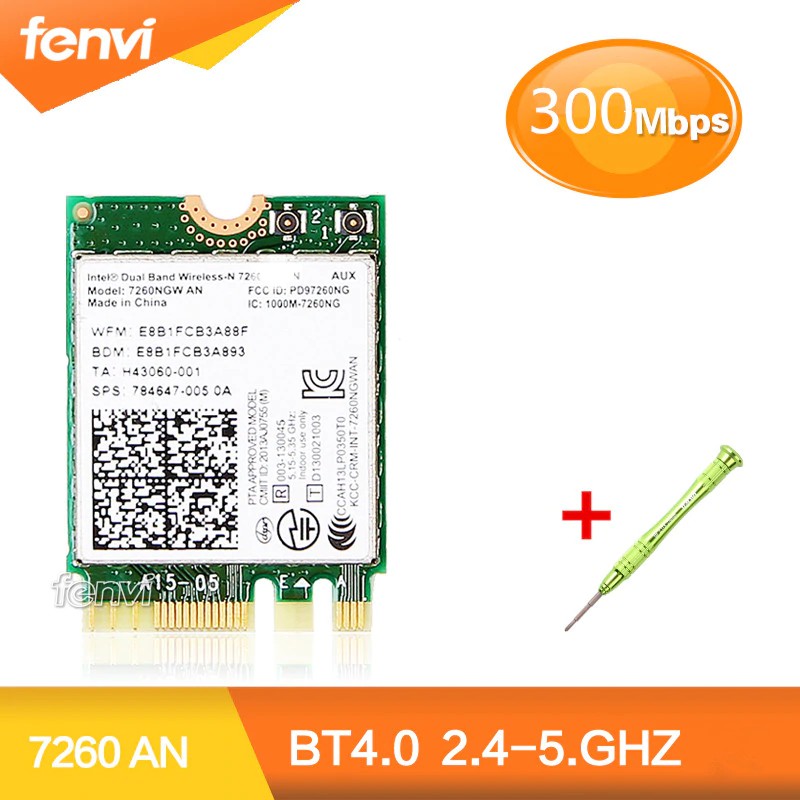 GRATIS ONGKIR Dual Band Wireless-N For Intel 7260NGW AN 7260 NGFF Wifi Bluetooth 4.0 Mini Wlan Card