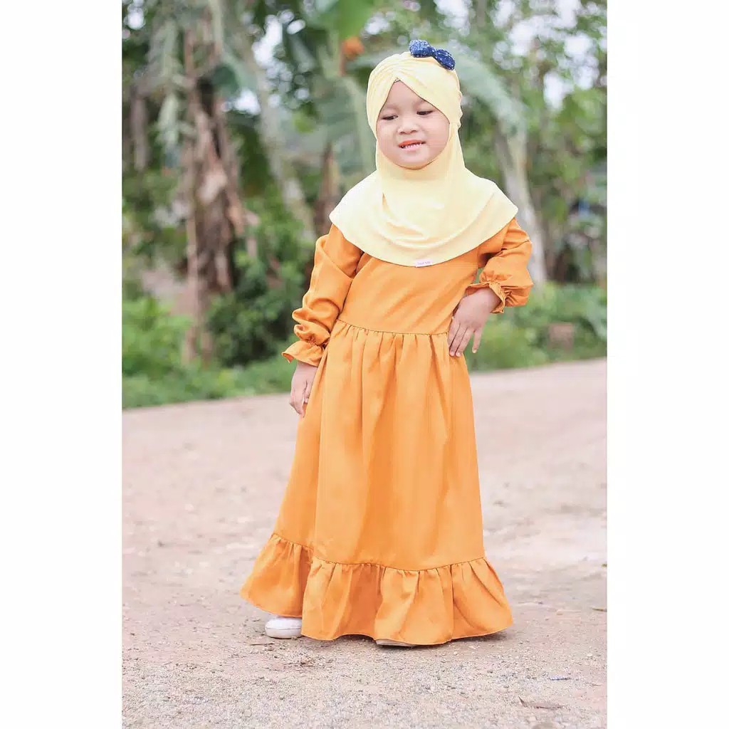 SABYAN Gamis Anak Perempuan - Gamis Anak Polos Moscrepe