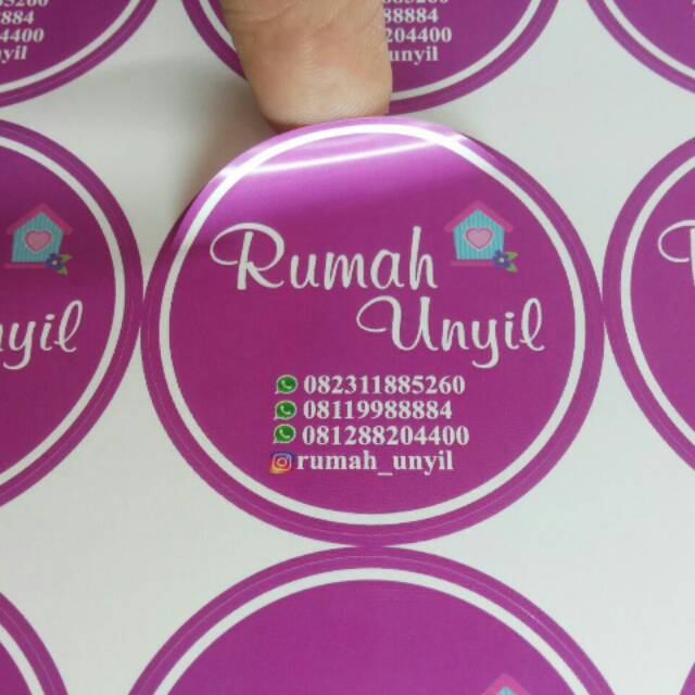 

STIKER VINYL 5 x 5 cm