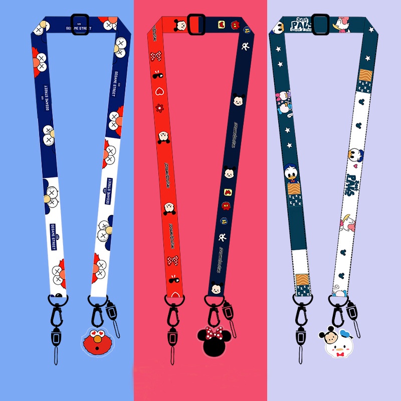 Kartun ponsel tali tali gantung potongan liontin ransel selempang bahu lanyard wanita baru portable